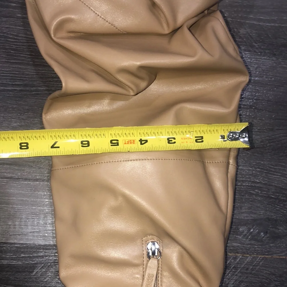 SCHUTZ Ashlee Slouch Tan Leather Over-the-Knee Stiletto Boots New
